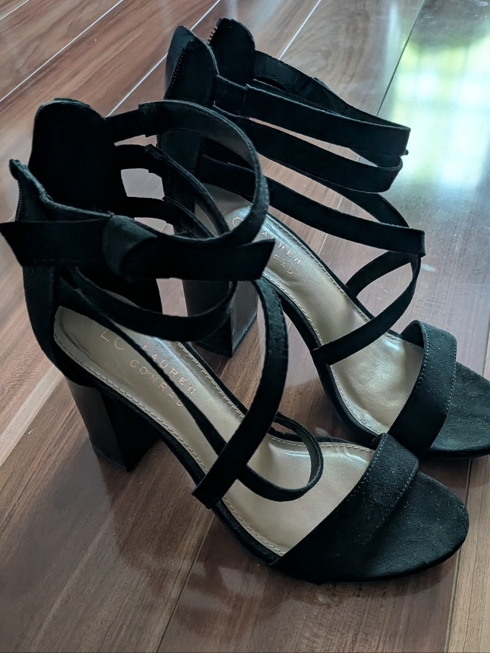 Lauren Conrad Strappy Black Heels
